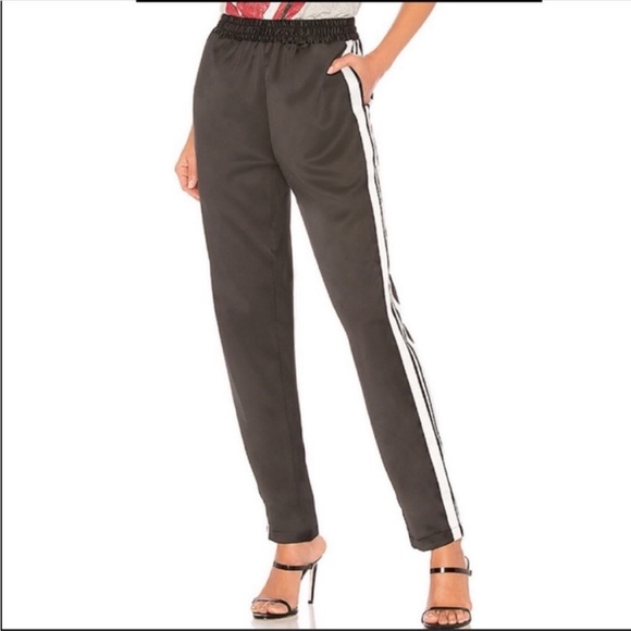 Lovers + Friends Tailored Track Trouser in Black Combo NWT - Picture 1 of 10